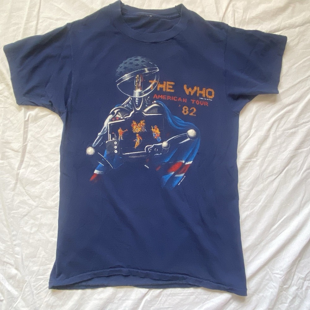 Vintage 80s The Who American Tour 82 tee! Size S/M Single stitch/made in USA!